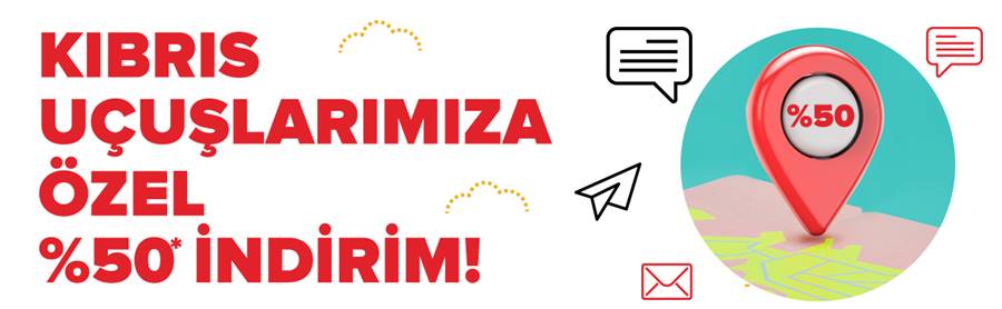 PEGASUS HAVAYOLLARI yüzde 50 indirim